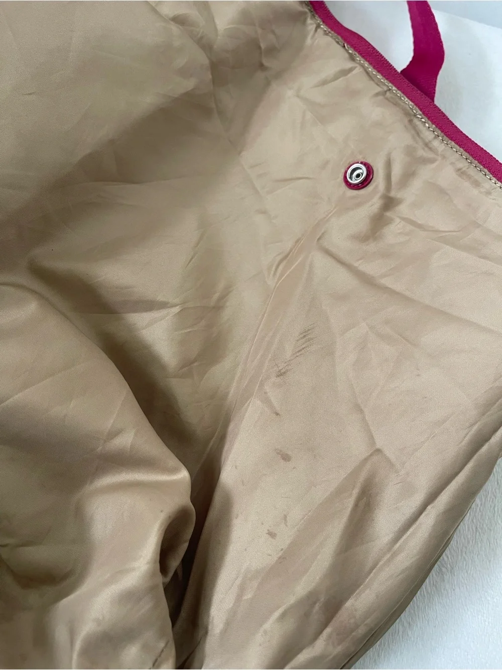 Coach Fuchsia Signature Nylon Getaway packable weekender Tote